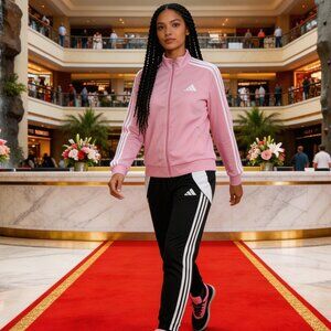 Adidas Women’s Clear Pink Jacket KT0125 Size Large